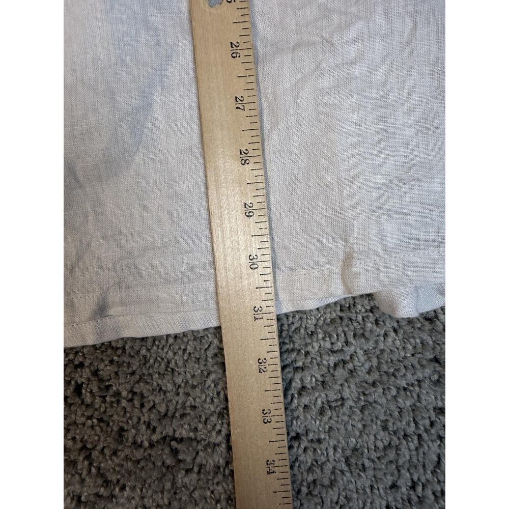 C&C California Dress Womens L Beige Halter Shift Sundress Linen Rayon Keyhole - Picture 4 of 10